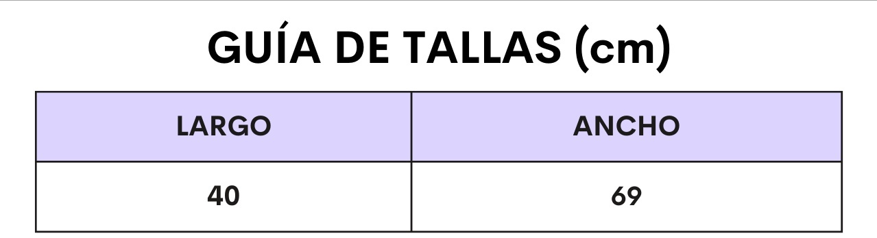 guia de tallas delantal hostelería corto tejano